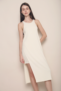 Heida Asymmetrical Dress Cream