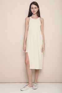 Heida Asymmetrical Dress Cream