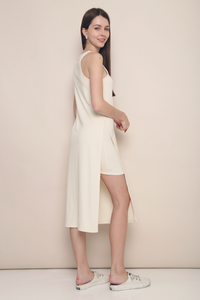 Heida Asymmetrical Dress Cream