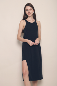 Heida Asymmetrical Dress Navy