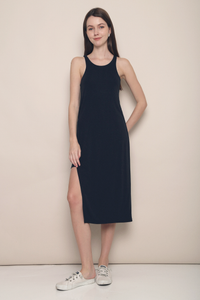 Heida Asymmetrical Dress Navy