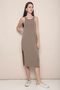 Heida Asymmetrical Dress Taupe