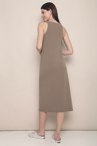 Heida Asymmetrical Dress Taupe