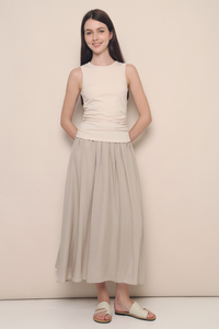 Hathaway Airy Maxi Skirt Taupe