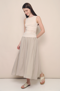 Hathaway Airy Maxi Skirt Taupe