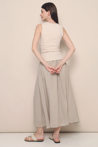 Hathaway Airy Maxi Skirt Taupe