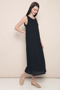 Ina Textured Midaxi Dress Black