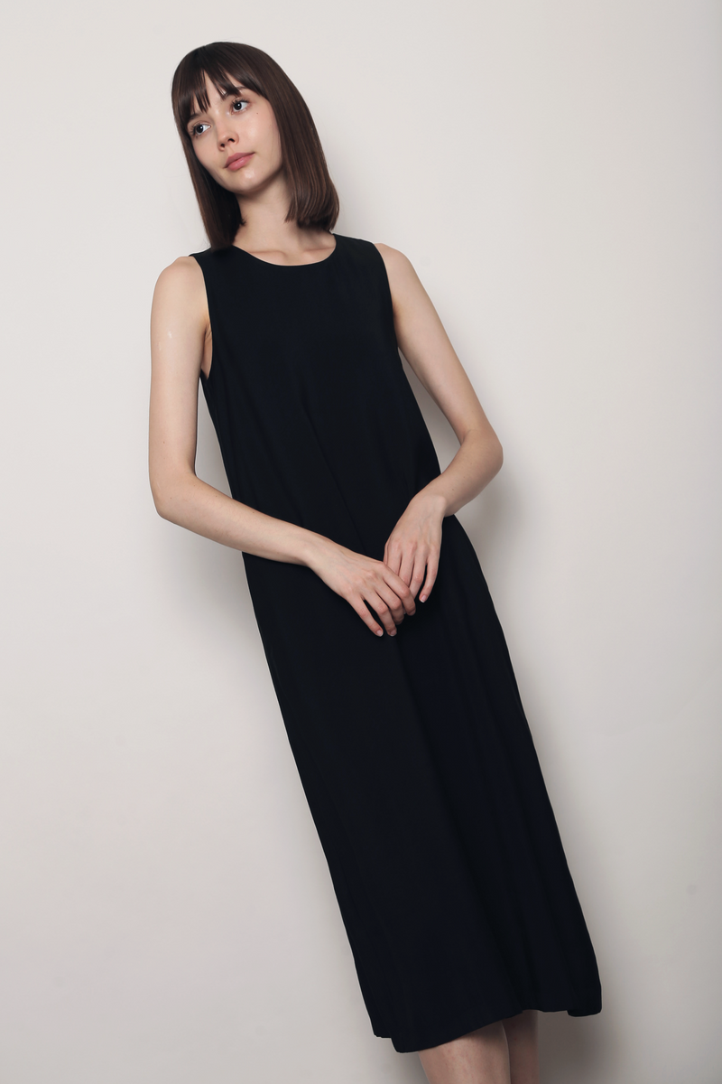 Island Midaxi Dress Black