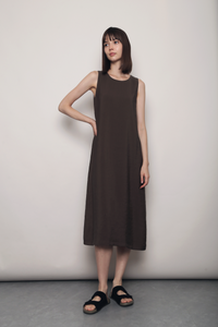 Island Midaxi Dress Brown