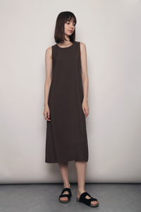 Island Midaxi Dress Brown