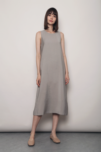 Island Midaxi Dress Ash Grey