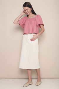 Jael Flutter Sleeves Top Pink