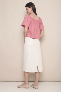 Jael Flutter Sleeves Top Pink