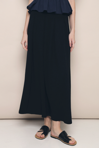 Jolie Cotton Jersey Maxi Skirt Black