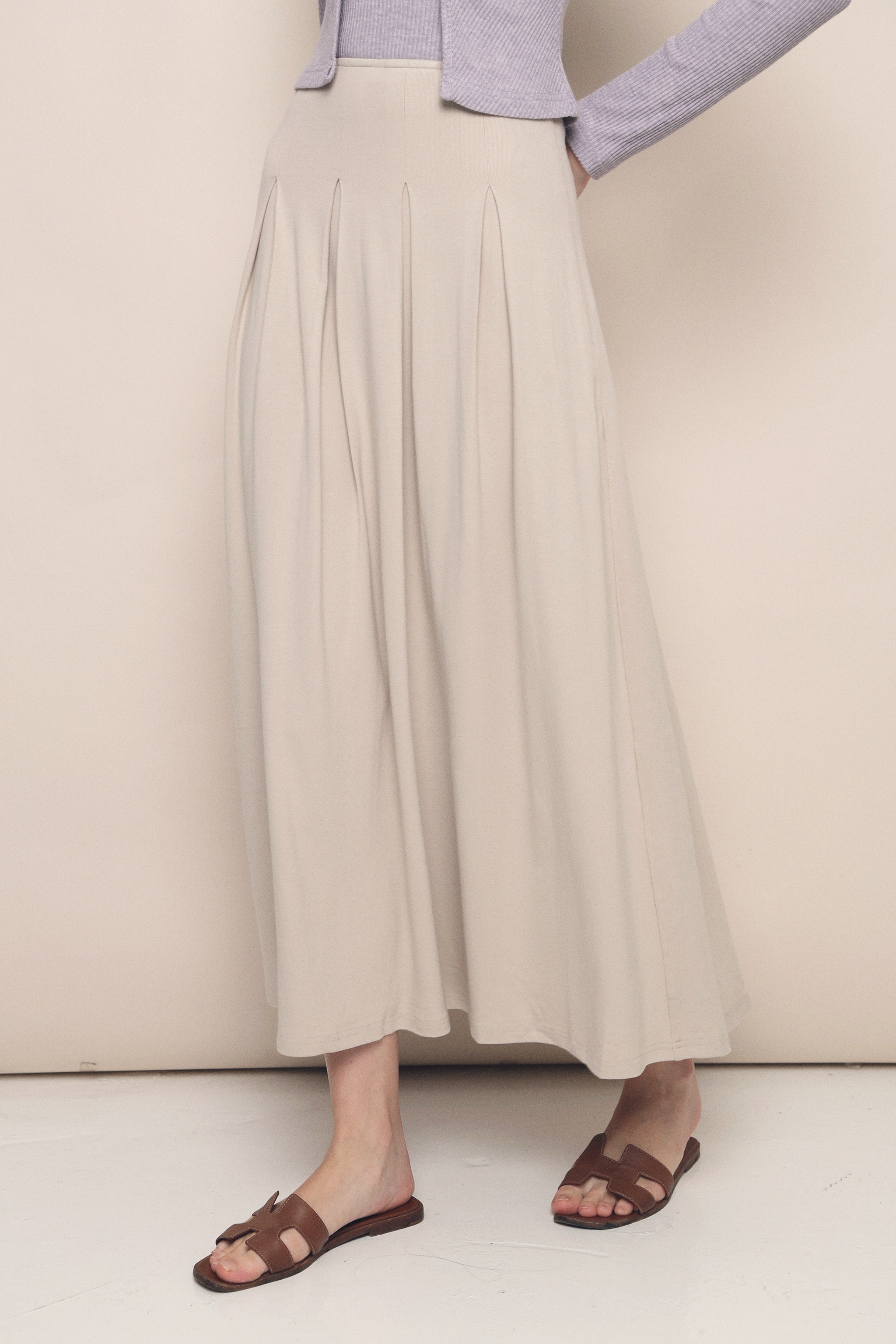 Jolie Cotton Jersey Maxi Skirt Malt