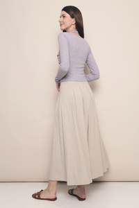 Jolie Cotton Jersey Maxi Skirt Malt