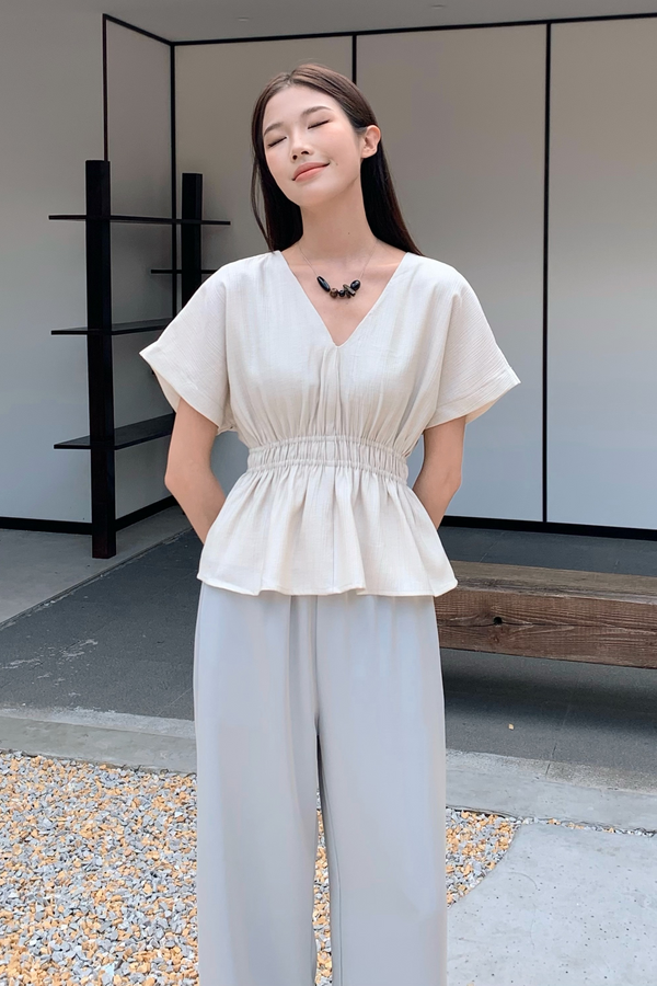 Kari Kimono Top Oat  (Backorder)