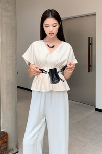 Kari Kimono Top Oat  (Backorder)