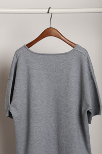 Keepsake High Low Boxy Knit Top Grey