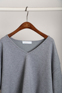 Keepsake High Low Boxy Knit Top Grey