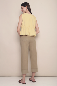 Kelly Ruche Tie Blouse Yellow