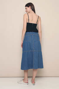 Kirin Peplum Denim Skirt