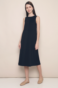 Lilit Shift Midi Dress Navy