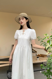 Love Bow Midaxi Dress White