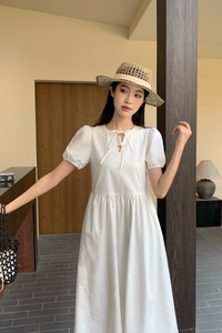 Love Bow Midaxi Dress White