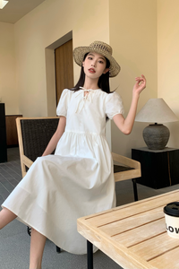 Love Bow Midaxi Dress White