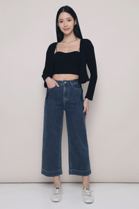 Moxie Wide Leg Denim Culottes