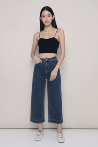 Moxie Wide Leg Denim Culottes