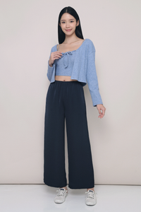 Petite Daydreamer Wide Leg Pants Navy (Preorder II)