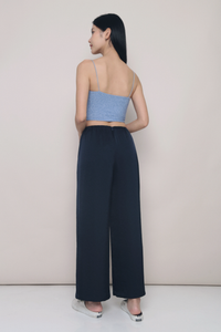 Petite Daydreamer Wide Leg Pants Navy (Preorder II)