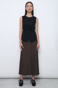 Mademoiselle Sleeveless Blouse Black