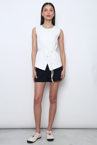 Mademoiselle Sleeveless Blouse Ivory