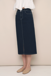 Maisy Dark Denim Midi Skirt