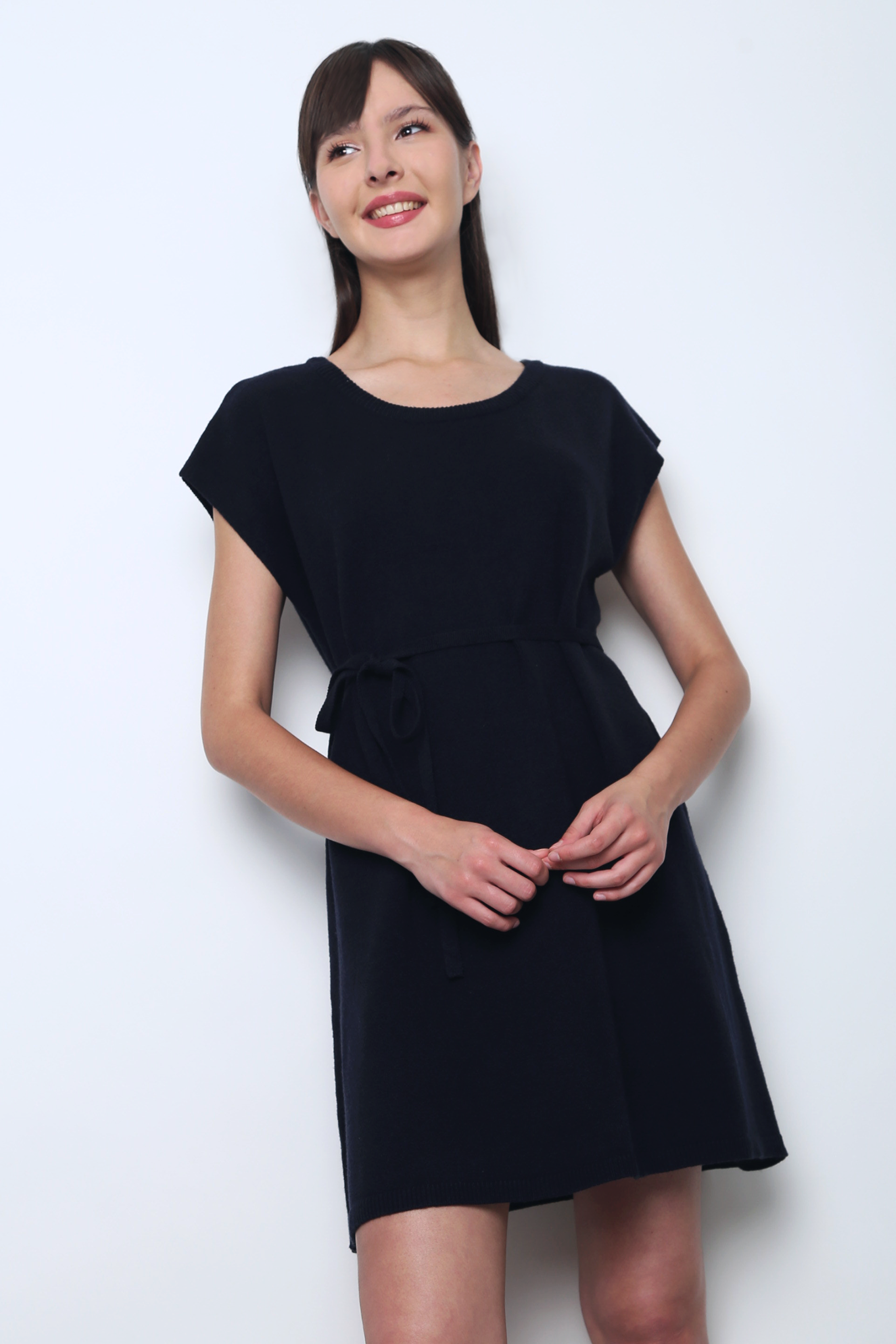 Marbella Scoop Knit Dress Navy