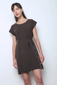 Marbella Scoop Knit Dress Chestnut Brown
