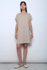 Marbella Scoop Knit Dress Light Sand
