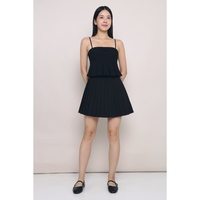 Luelle Pleat Bustier Top Black