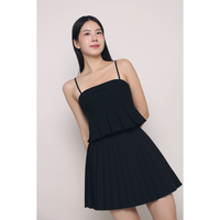 Luelle Pleat Bustier Top Black