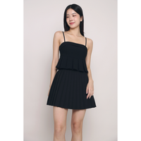 Luelle Pleat Bustier Top Black