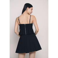 Luelle Pleat Bustier Top Black