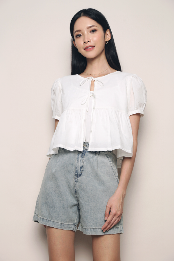 Mikki 2-Piece Tie Blouse White