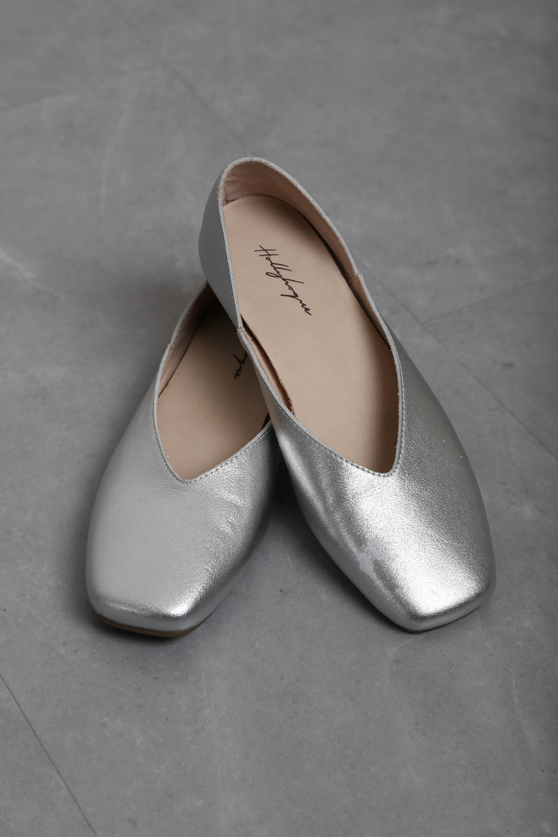 Mollie V2 Leather Shoes Silver (Backorder)