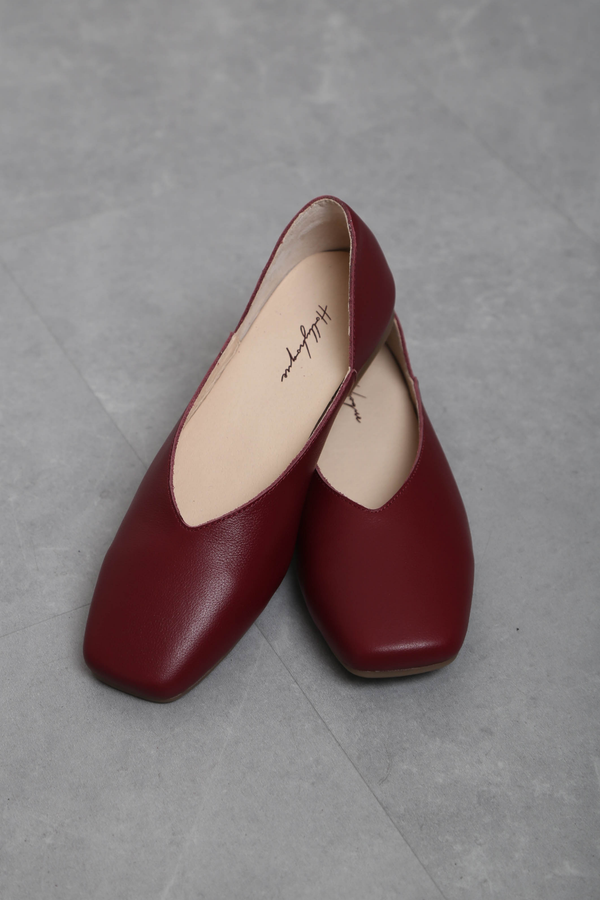 Mollie V2 Leather Shoes Burgundy (Backorder)