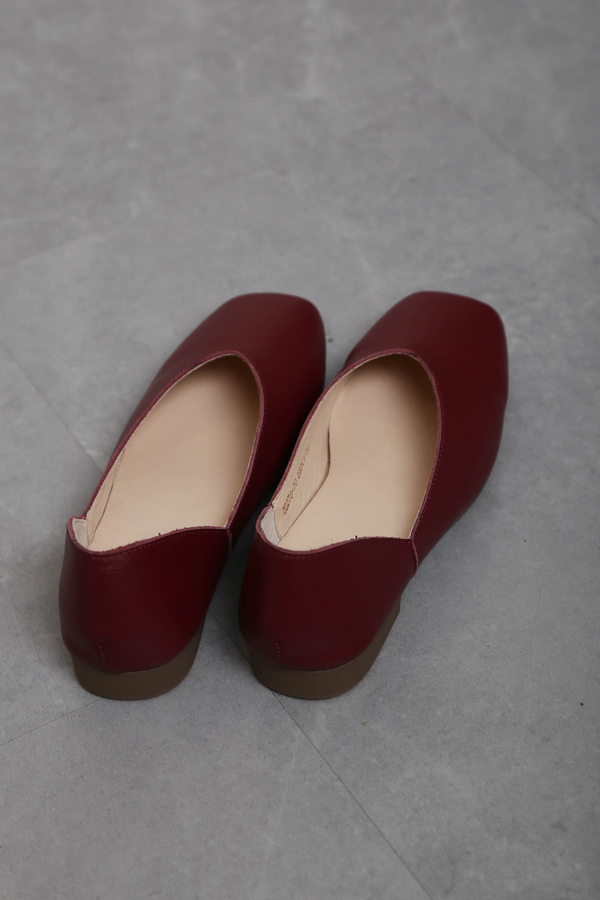 Mollie V2 Leather Shoes Burgundy (Backorder)