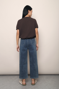 Charlie Button Down Knit Top Brown