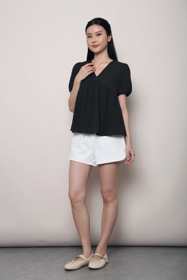 Modern Babydoll Blouse Black (Restock II)